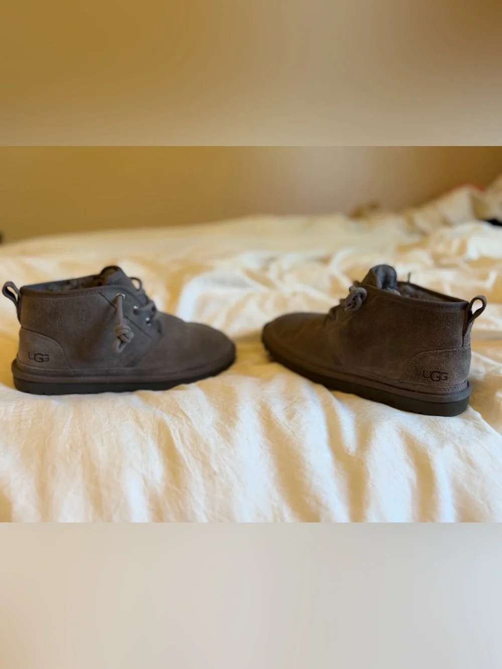 UGG Kids Casual Suede Ankle Boots in Charcoal Gray